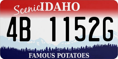 ID license plate 4B1152G