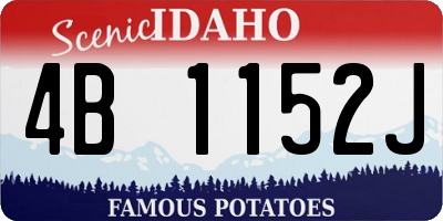 ID license plate 4B1152J