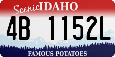 ID license plate 4B1152L