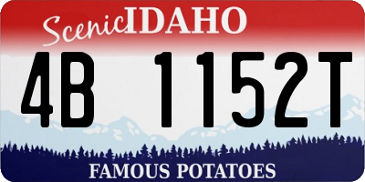 ID license plate 4B1152T