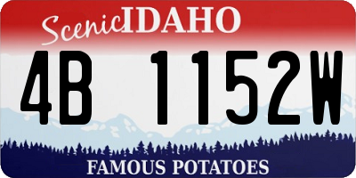 ID license plate 4B1152W