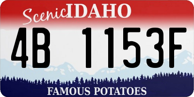 ID license plate 4B1153F