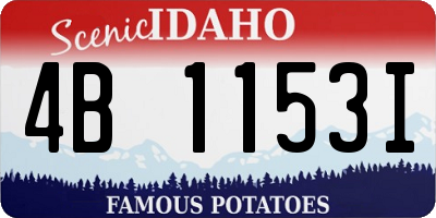 ID license plate 4B1153I