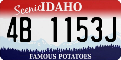 ID license plate 4B1153J