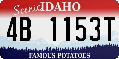 ID license plate 4B1153T