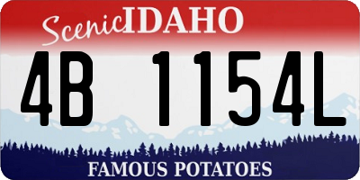 ID license plate 4B1154L