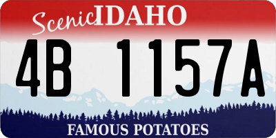 ID license plate 4B1157A