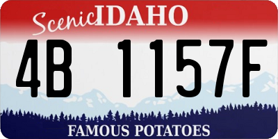 ID license plate 4B1157F