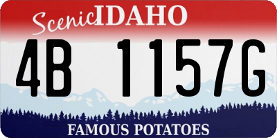 ID license plate 4B1157G