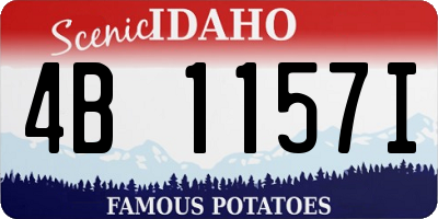 ID license plate 4B1157I