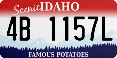 ID license plate 4B1157L