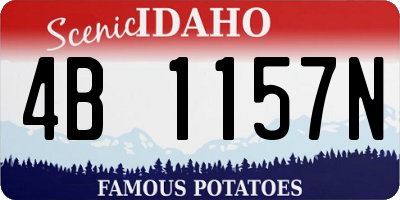 ID license plate 4B1157N