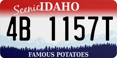 ID license plate 4B1157T