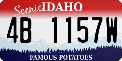ID license plate 4B1157W