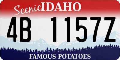 ID license plate 4B1157Z
