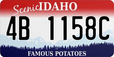 ID license plate 4B1158C