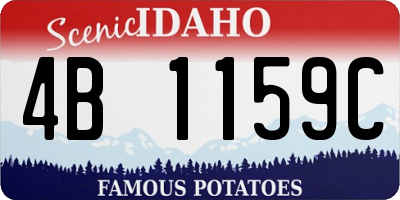 ID license plate 4B1159C