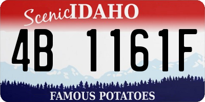 ID license plate 4B1161F
