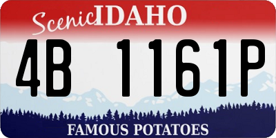 ID license plate 4B1161P