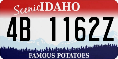 ID license plate 4B1162Z