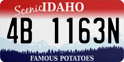 ID license plate 4B1163N
