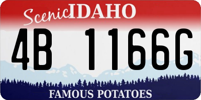 ID license plate 4B1166G