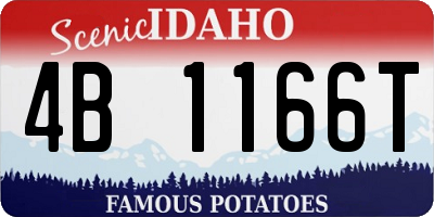 ID license plate 4B1166T