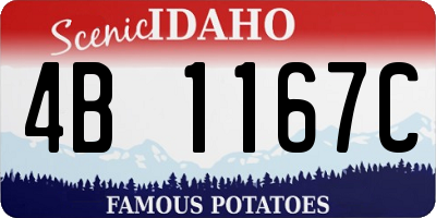 ID license plate 4B1167C