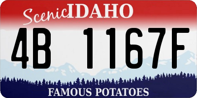ID license plate 4B1167F