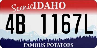 ID license plate 4B1167L