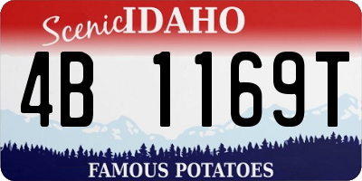 ID license plate 4B1169T