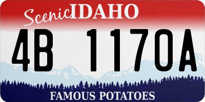 ID license plate 4B1170A