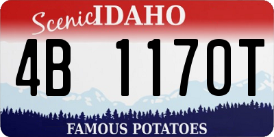 ID license plate 4B1170T