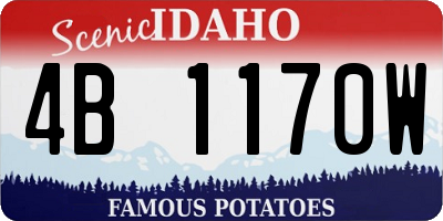 ID license plate 4B1170W