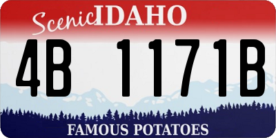 ID license plate 4B1171B