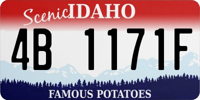 ID license plate 4B1171F