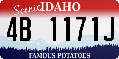 ID license plate 4B1171J