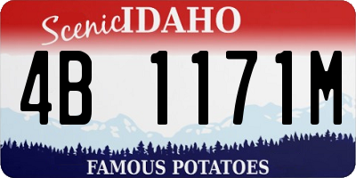 ID license plate 4B1171M
