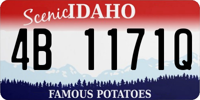 ID license plate 4B1171Q