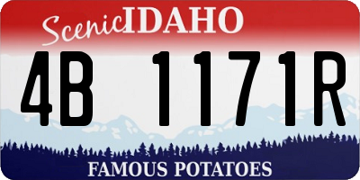 ID license plate 4B1171R