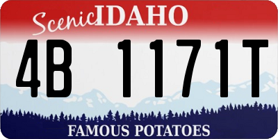 ID license plate 4B1171T