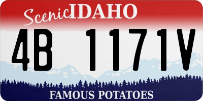 ID license plate 4B1171V