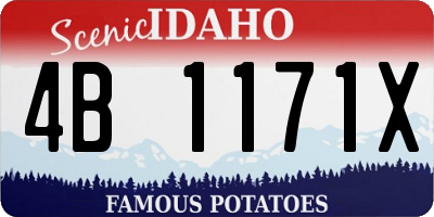 ID license plate 4B1171X