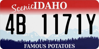 ID license plate 4B1171Y