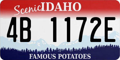 ID license plate 4B1172E