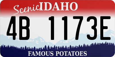 ID license plate 4B1173E