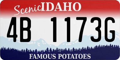 ID license plate 4B1173G
