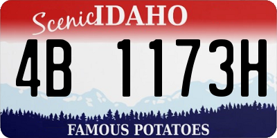 ID license plate 4B1173H