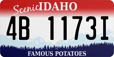 ID license plate 4B1173I