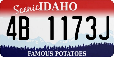 ID license plate 4B1173J